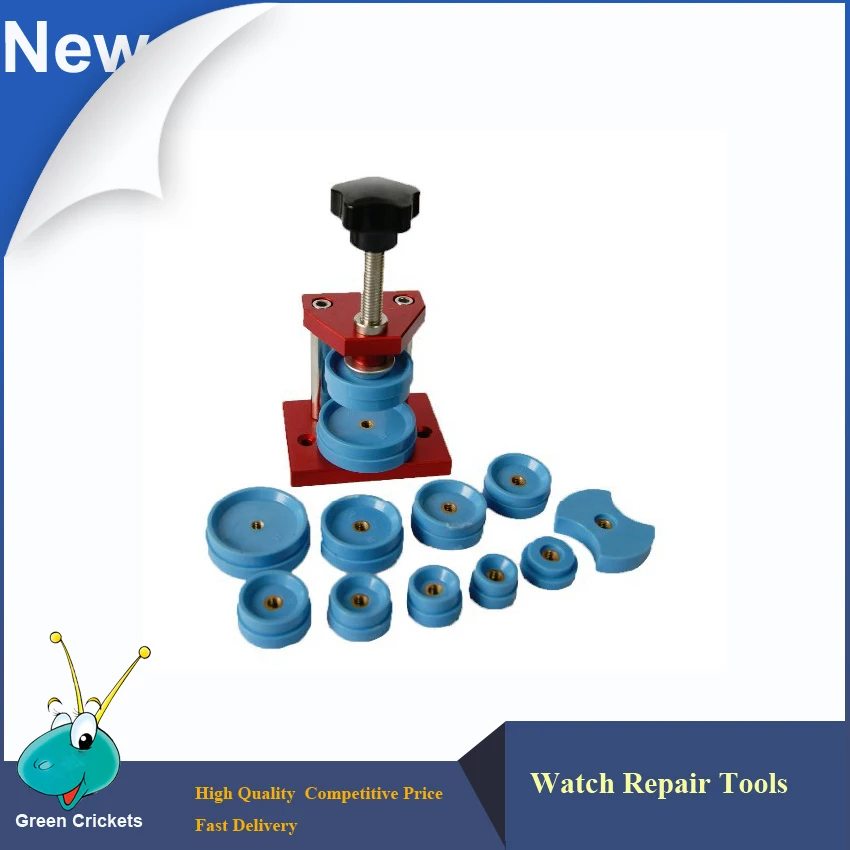 Watch Press Tools with Assort size Dies, Watch Snap Press Tool Set Back with 6 pairs Watch Nylon Dies
Watch Press Tools with Assort size Dies, Watch Snap Press Tool Set Back with 6 pairs Watch Nylon Dies