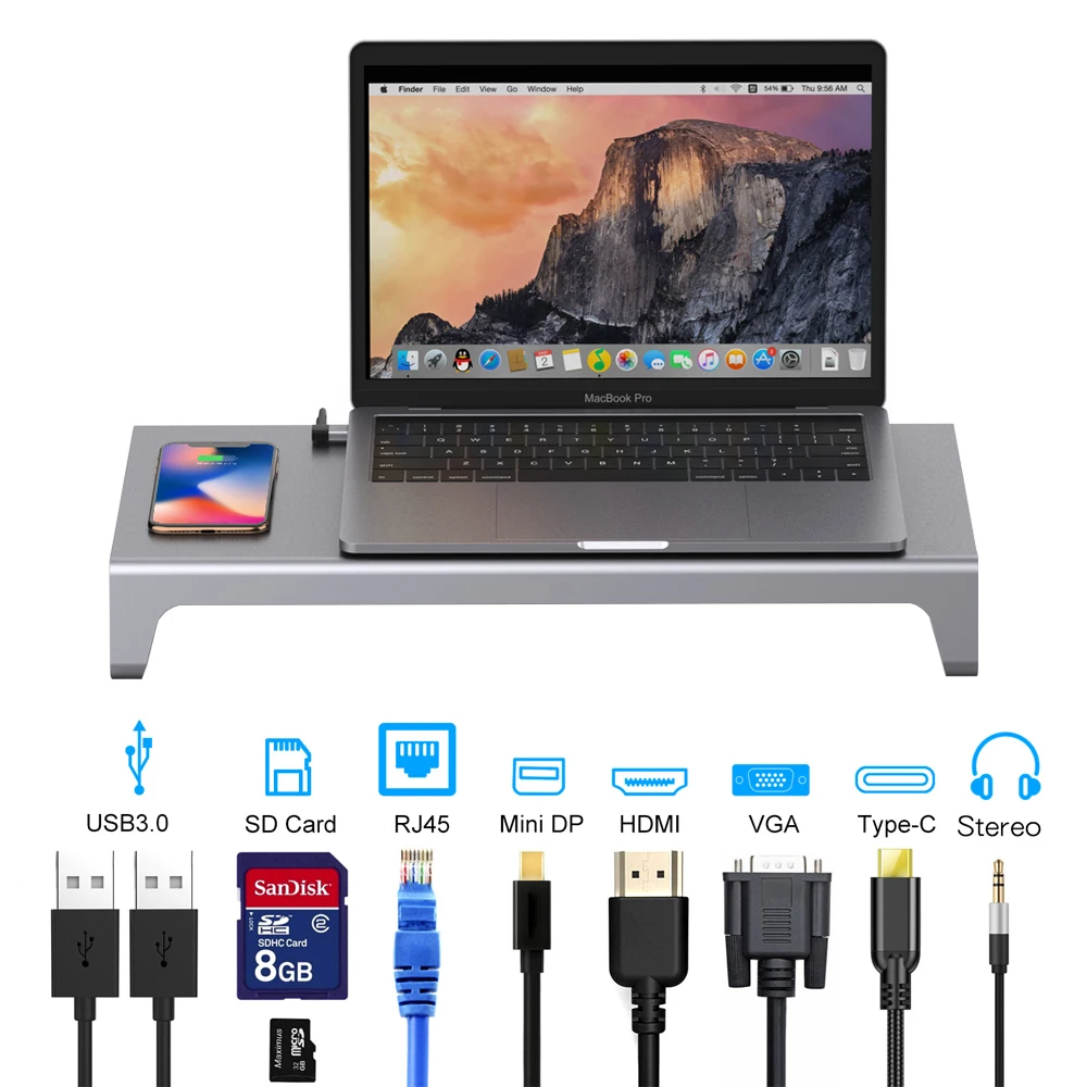 New Product 12 in 1 Usb Type C Hub Universal Laptop Stand Wireless Charger Adapter
New Product 12 in 1 Usb Type C Hub Universal Laptop Stand Wireless Charger Adapter