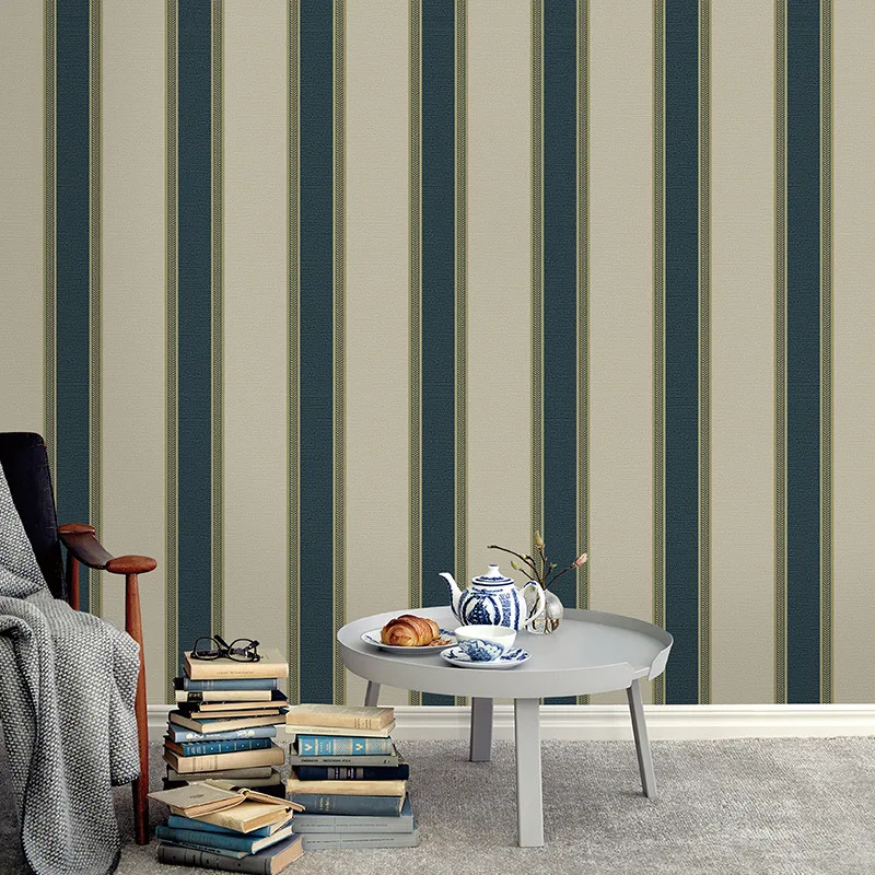 Modern minimalist bedroom living room TV background wall green wallpaper vertical stripes non-woven 3d wallpaper roll
Modern minimalist bedroom living room TV background wall green wallpaper vertical stripes non-woven 3d wallpaper roll