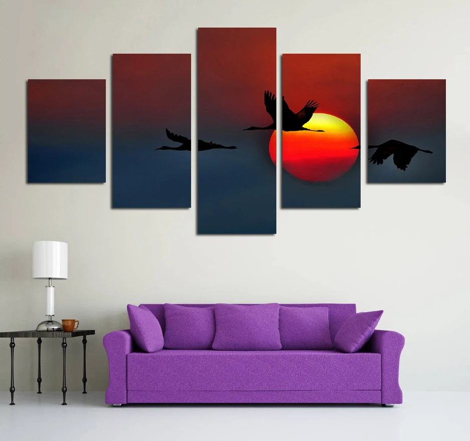 Modern Home Decoration Multi Pictures Sunset Landscape Birds Canvas Spray Painting Wall Art Pictures For Living Room No Frame
Modern Home Decoration Multi Pictures Sunset Landscape Birds Canvas Spray Painting Wall Art Pictures For Living Room No Frame