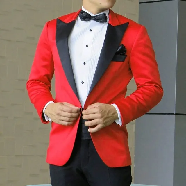 New Arrival Groomsmen One Button Groom Tuxedos Peak Black Lapel Men Suits Wedding Best Man Blazer ( Jacket+Pants+Tie ) C523
New Arrival Groomsmen One Button Groom Tuxedos Peak Black Lapel Men Suits Wedding Best Man Blazer ( Jacket+Pants+Tie ) C523