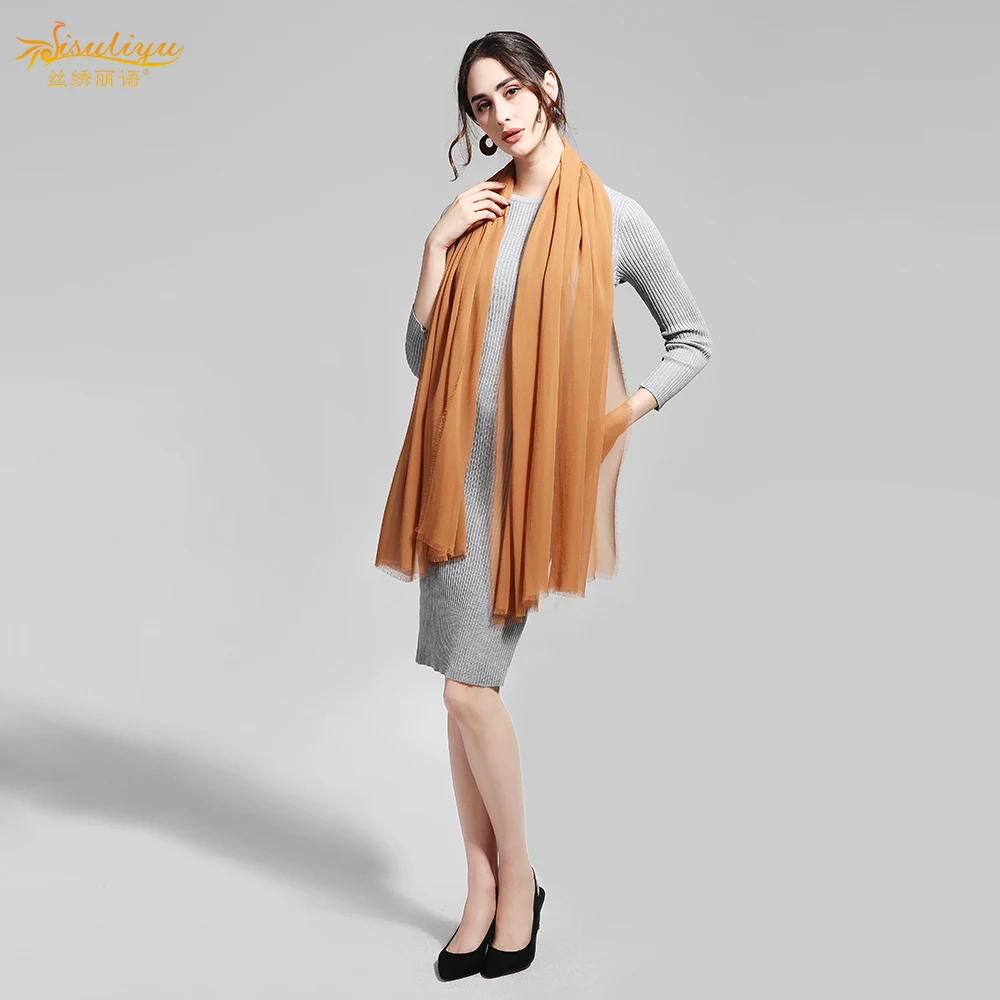 100% Silk Chiffon Scarf 110X200cm Natural Silk Fabric Pure Color Plus Size Fashion Women Scarf Long Scarf
100% Silk Chiffon Scarf 110X200cm Natural Silk Fabric Pure Color Plus Size Fashion Women Scarf Long Scarf