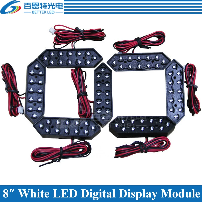 4pcs/lot 8" White Color Outdoor 7 Seven Segment LED Digital Number Module for Gas Price LED Display module
4pcs/lot 8" White Color Outdoor 7 Seven Segment LED Digital Number Module for Gas Price LED Display module