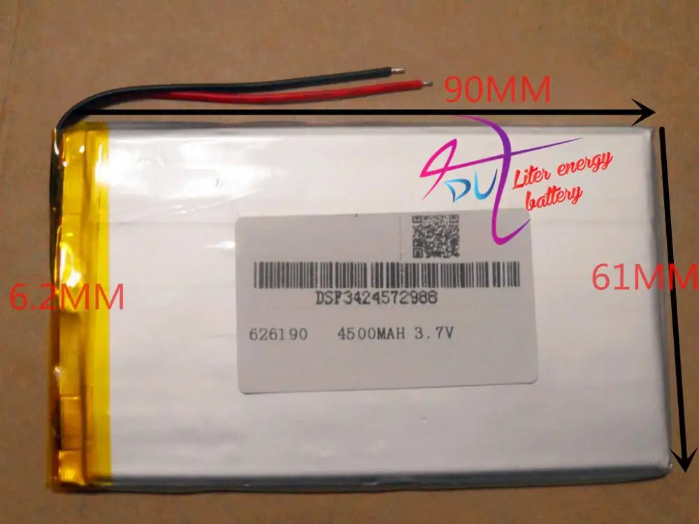 tablet battery 3.7V 626190 lithium polymer batteries 4500MAH 7 inch Tablet PC battery batteries A product spot
tablet battery 3.7V 626190 lithium polymer batteries 4500MAH 7 inch Tablet PC battery batteries A product spot