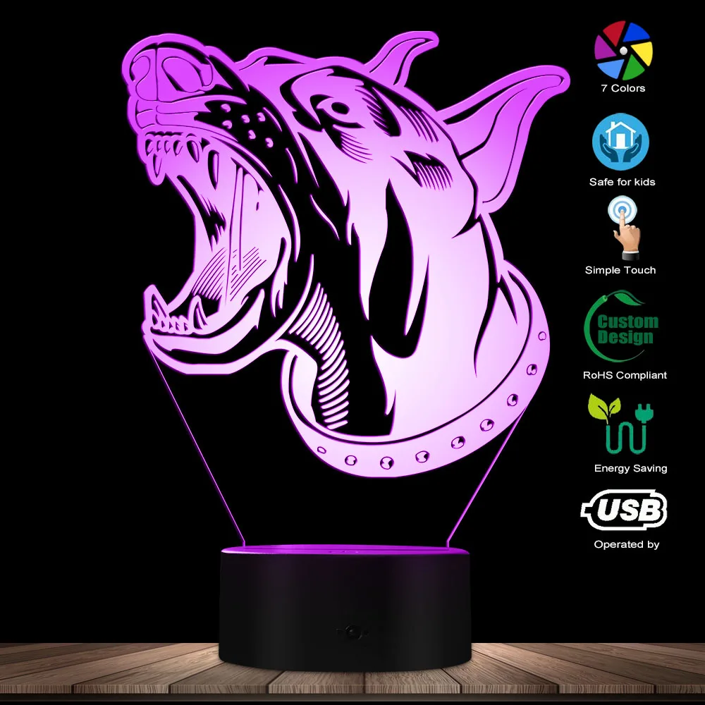 Head Of Angry Doberman Acrylic Desk Light Custom Pet Portrait Dog 3D Optical Illusion Light Doberman Art Collectibles Table Lamp
Head Of Angry Doberman Acrylic Desk Light Custom Pet Portrait Dog 3D Optical Illusion Light Doberman Art Collectibles Table Lamp