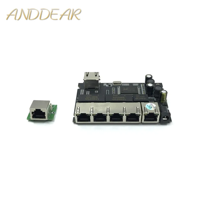 5-port Gigabit switch module is widely used in LED line 5 port 10/100/1000 m contact port mini switch module PCBA Motherboard
5-port Gigabit switch module is widely used in LED line 5 port 10/100/1000 m contact port mini switch module PCBA Motherboard