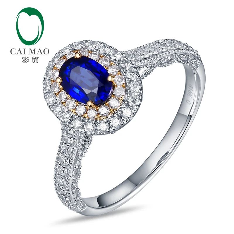 Natural 0.64ct Sapphires & 0.48ct Diamonds 18K Multi-tone Gold Milgrain Engagement Ring
Natural 0.64ct Sapphires & 0.48ct Diamonds 18K Multi-tone Gold Milgrain Engagement Ring
