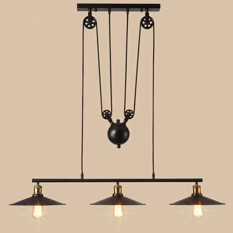 Black Retro Iron Pulley Pendant Lights Industrial Pulley Rope Antique Lamp Industrial Iron pendant lamps Restaurant Bar lamp
Black Retro Iron Pulley Pendant Lights Industrial Pulley Rope Antique Lamp Industrial Iron pendant lamps Restaurant Bar lamp
