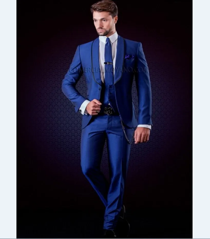 Brand New Groomsmen Shawl Lapel Groom Tuxedos Royal Blue Men Suits Wedding Best Man Blazer (Jacket+Pants+Tie+Vest) B958
Brand New Groomsmen Shawl Lapel Groom Tuxedos Royal Blue Men Suits Wedding Best Man Blazer (Jacket+Pants+Tie+Vest) B958