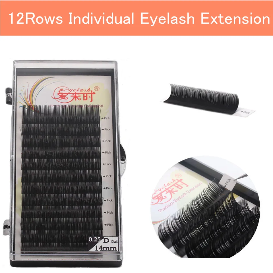 12 Rows Faux Eyelash Extension 100% Handmade Individual Eye Lashes Silk Fake Mink Eyelash Extension Cilias Lash Makeup Tool
12 Rows Faux Eyelash Extension 100% Handmade Individual Eye Lashes Silk Fake Mink Eyelash Extension Cilias Lash Makeup Tool