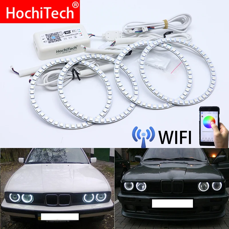 Беспроводные разноцветные рандомные кольца с RGB-подсветкой и функцией Wifi для BMW E30 E32 E34
Беспроводные разноцветные рандомные кольца с RGB-подсветкой и функцией Wifi для BMW E30 E32 E34