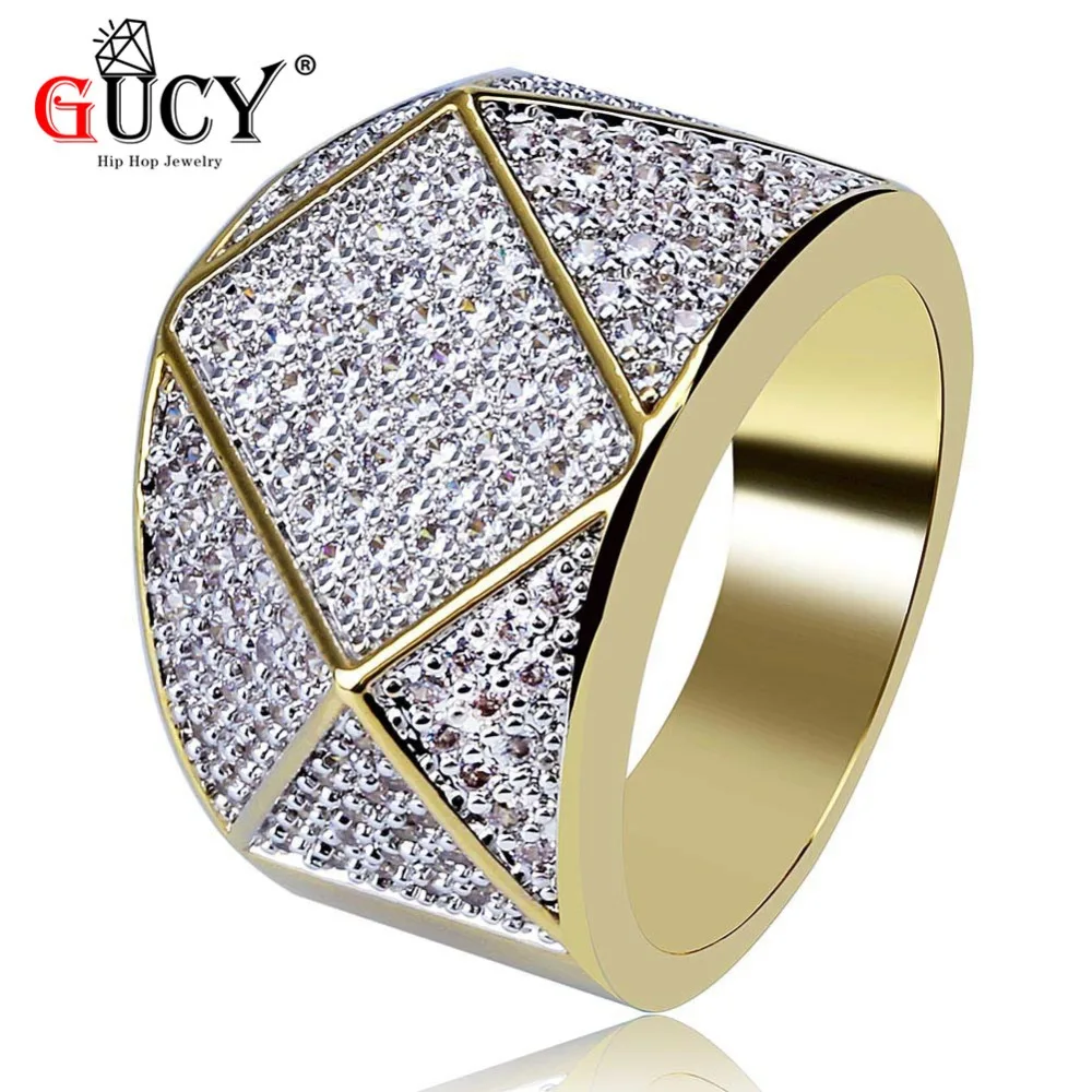 GUCY Hip Hop Shaped Rings Micro Pave AAA+Cubic Zircon Stones All Iced Out Gold Color Plated Personality Rock Jewelry Gift
GUCY Hip Hop Shaped Rings Micro Pave AAA+Cubic Zircon Stones All Iced Out Gold Color Plated Personality Rock Jewelry Gift