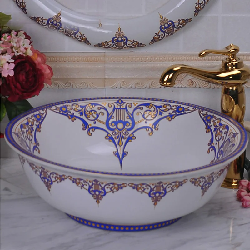 China Artistic Handmade Ceramic wash basins Lavobo Round Counter top art wash basin
China Artistic Handmade Ceramic wash basins Lavobo Round Counter top art wash basin 