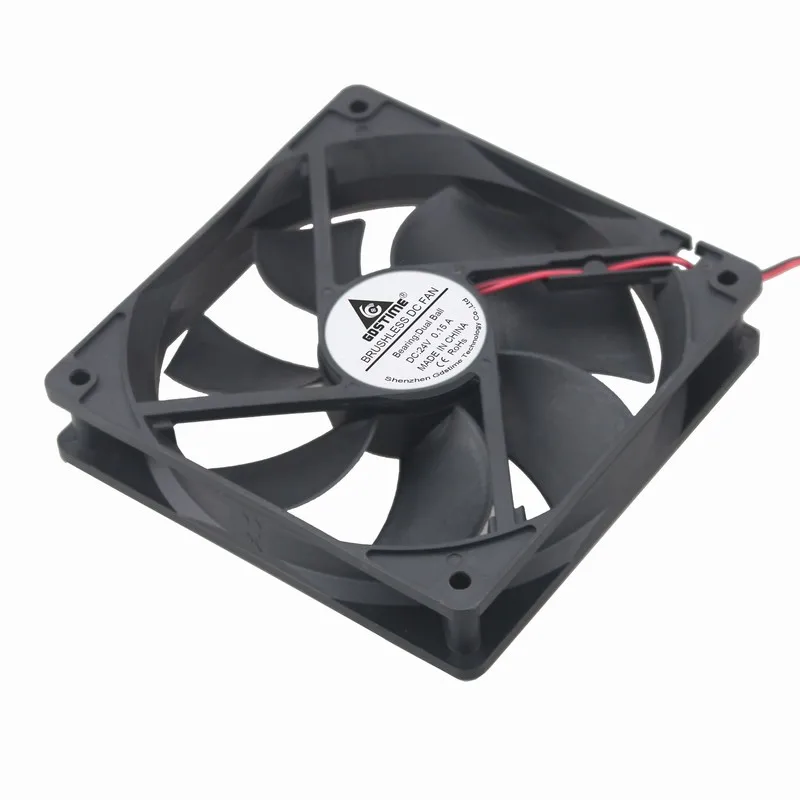 10 Pcs Gdstime 2400RPM Dual Ball DC 24V Computer Mtotor Cooler 120mm x 25mm Cooling Fan 120*120mm 12025 2Pin 0.15A 12cm
10 Pcs Gdstime 2400RPM Dual Ball DC 24V Computer Mtotor Cooler 120mm x 25mm Cooling Fan 120*120mm 12025 2Pin 0.15A 12cm