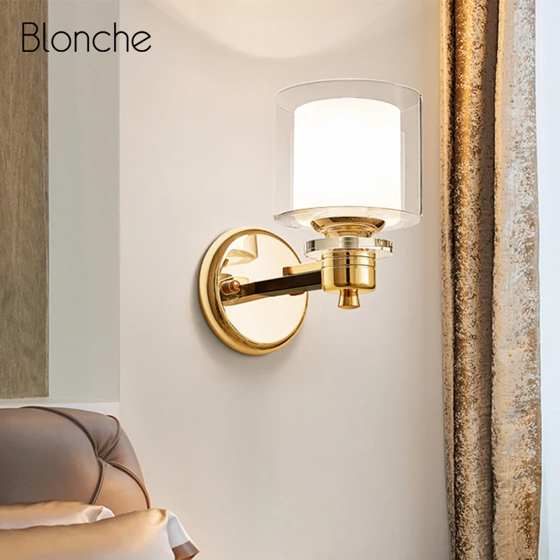 Nordic Gold Wall Lamp Glass Sconce Wall Light Fixture for Home Modern Bedside Lamp Headboard Bedroom Bathroom Indoor Lighting
Nordic Gold Wall Lamp Glass Sconce Wall Light Fixture for Home Modern Bedside Lamp Headboard Bedroom Bathroom Indoor Lighting