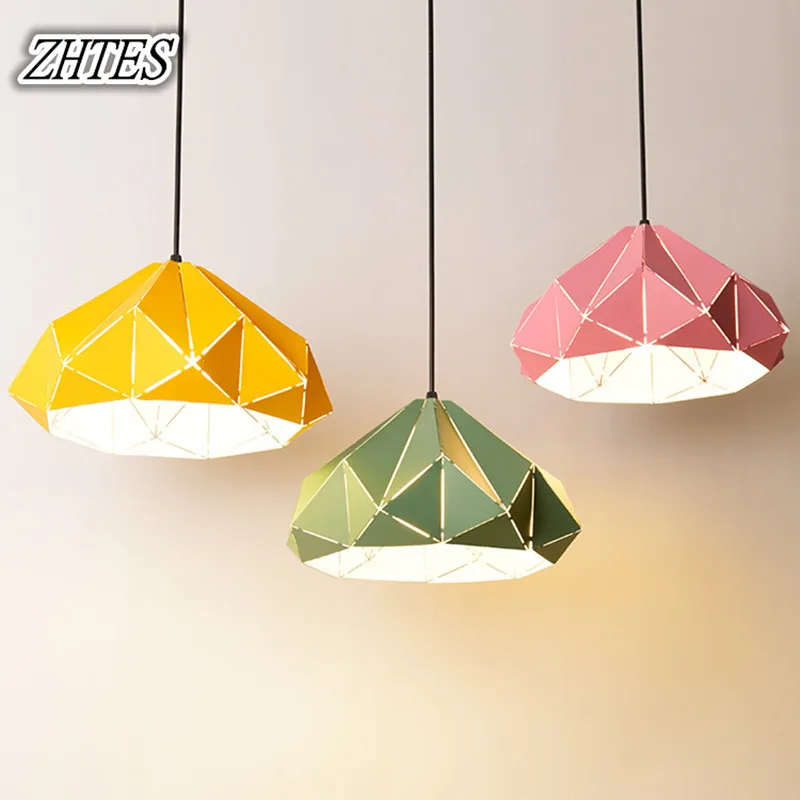 Nordic Creative Personality Cafe Restaurant Diamond Single Bar Color Aluminum Pendant Light
Nordic Creative Personality Cafe Restaurant Diamond Single Bar Color Aluminum Pendant Light