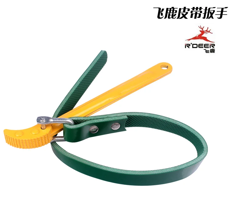 R'DEER TOOL green color strap wrench high carbon steel handle tire rubber belt filter/water pipe/Canned bottle cap remover
R'DEER TOOL green color strap wrench high carbon steel handle tire rubber belt filter/water pipe/Canned bottle cap remover
