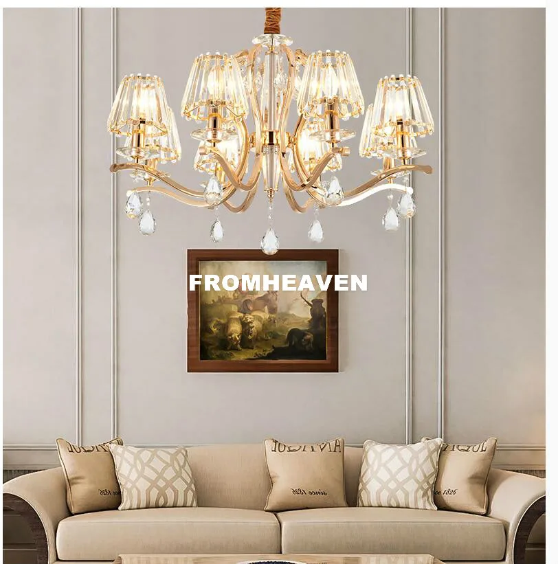 Modern Cristal Chandelier Lustre de Cristal Chandelier Golden Color lampara vintage 3 5 6 8 10 Arms AC Lighting Lustre de Lights
Modern Cristal Chandelier Lustre de Cristal Chandelier Golden Color lampara vintage 3 5 6 8 10 Arms AC Lighting Lustre de Lights