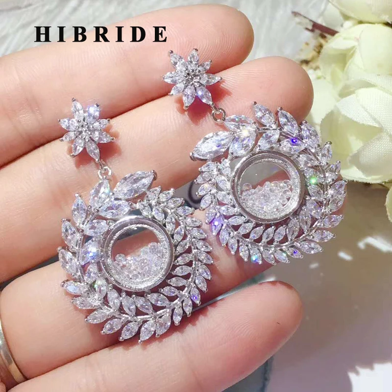 HIBRIDE New Trend Fashion Leaf Shape CZ Zirconia Drop Ladies Earrings Luxury Party Jewellery Evening Dress Accessories E-942
HIBRIDE New Trend Fashion Leaf Shape CZ Zirconia Drop Ladies Earrings Luxury Party Jewellery Evening Dress Accessories E-942