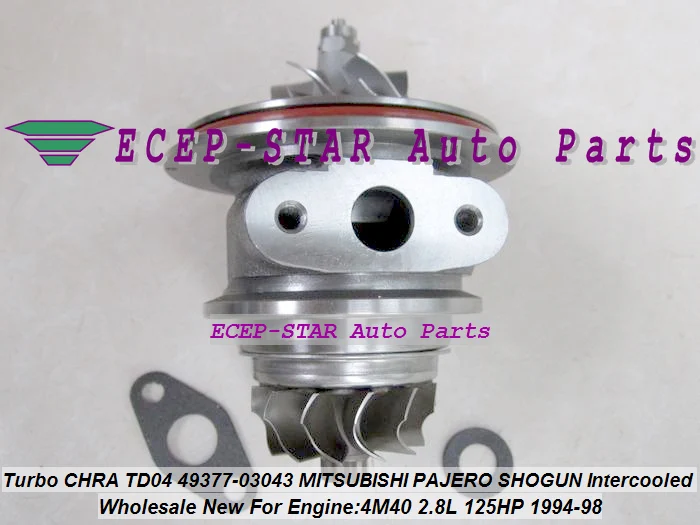 Turbo Cartridge CHRA TD04 49377-03043 49377-03041 ME201636 Turbocharger For Misubishi PAJERO Shogun Intercool 94 4M40 4M40T 2.8L
Turbo Cartridge CHRA TD04 49377-03043 49377-03041 ME201636 Turbocharger For Misubishi PAJERO Shogun Intercool 94 4M40 4M40T 2.8L