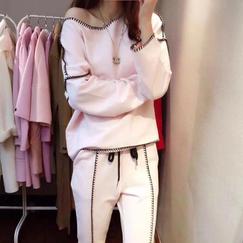 Women's Sweatshirt+Pants 2019 Spring Lady Tracksuit Lock Edge 2 Pieces Sporting Pink Suit For Women Autumn Women's Sets Stylish
Women's Sweatshirt+Pants 2019 Spring Lady Tracksuit Lock Edge 2 Pieces Sporting Pink Suit For Women Autumn Women's Sets Stylish