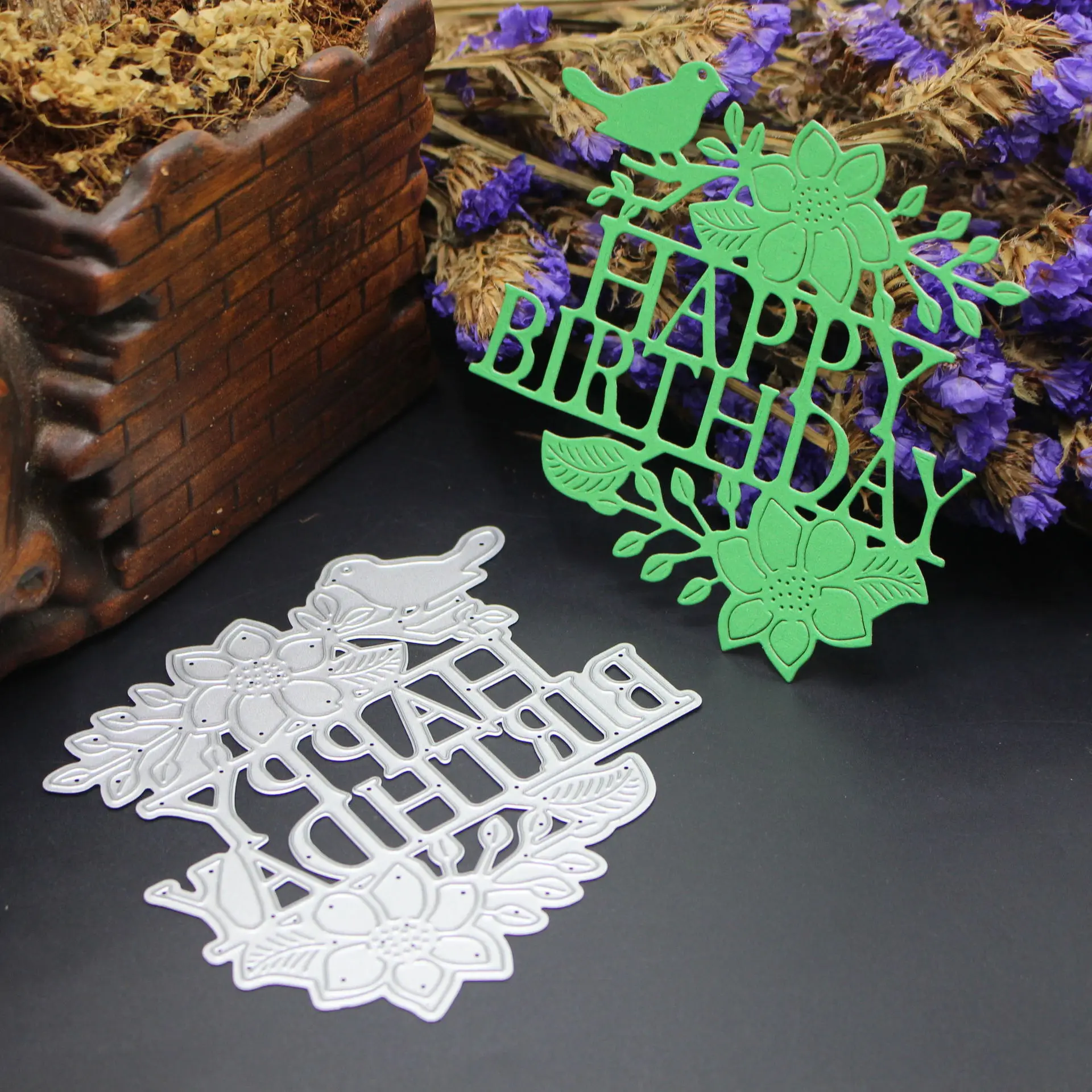 AZSG Happy Birthday Cutting Dies Clear Stamps For DIY Scrapbooking/Card Making Decorative Silicone Stamp Crafts
AZSG Happy Birthday Cutting Dies Clear Stamps For DIY Scrapbooking/Card Making Decorative Silicone Stamp Crafts