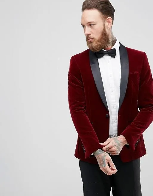 New Arrival One Button Red Velvet Groom Tuxedos Shawl Lapel Groomsmen Mens Wedding Suits Blazers (Jacket+Pants+Tie) W:545
New Arrival One Button Red Velvet Groom Tuxedos Shawl Lapel Groomsmen Mens Wedding Suits Blazers (Jacket+Pants+Tie) W:545
