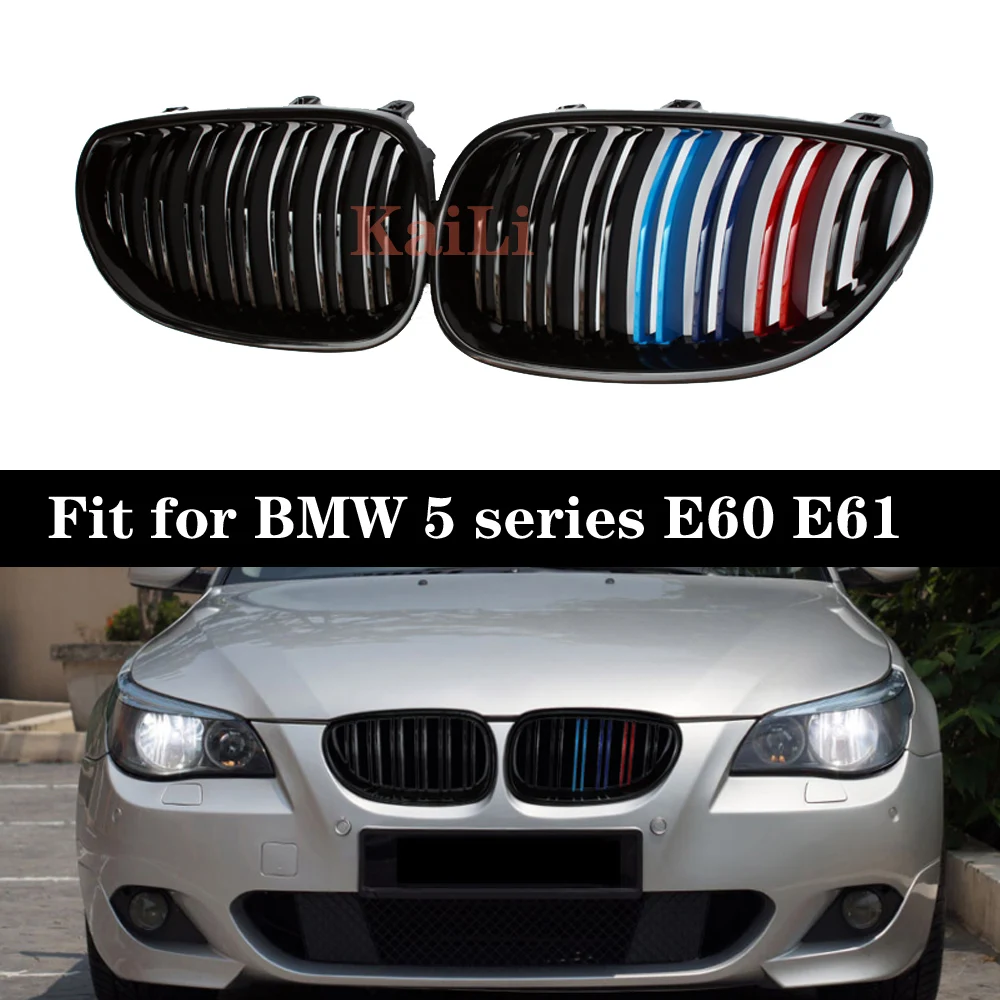 Front Gloss Black Kidney 2 Fins Bumper Grilles For BMW E60 E61 M5 5 Series 520d/520i/523i 2005-2009
Front Gloss Black Kidney 2 Fins Bumper Grilles For BMW E60 E61 M5 5 Series 520d/520i/523i 2005-2009