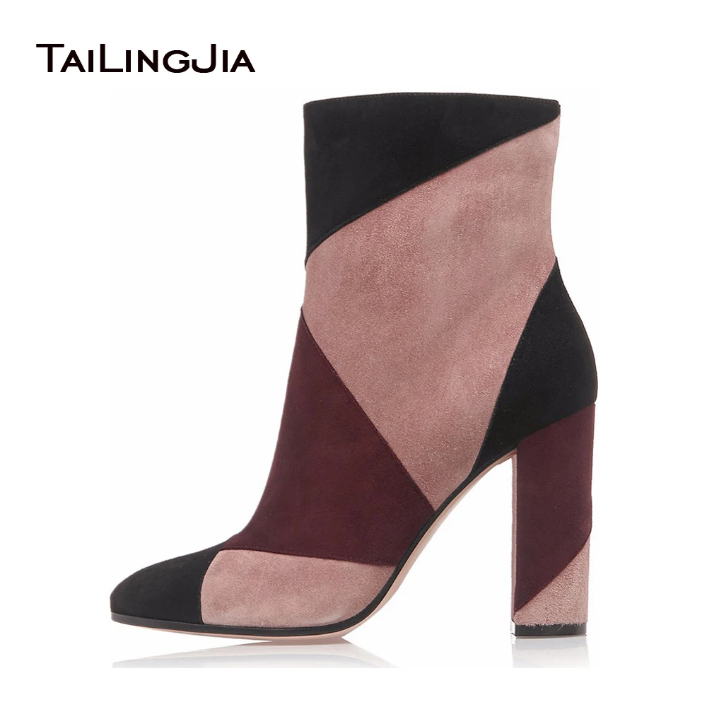 Women High Heel Ankle Boots 2022 Fashion Patchwork Round Toe Chunky Heel Booties For Ladies Zipper Winter Shoes Size EU 34-46
Women High Heel Ankle Boots 2022 Fashion Patchwork Round Toe Chunky Heel Booties For Ladies Zipper Winter Shoes Size EU 34-46