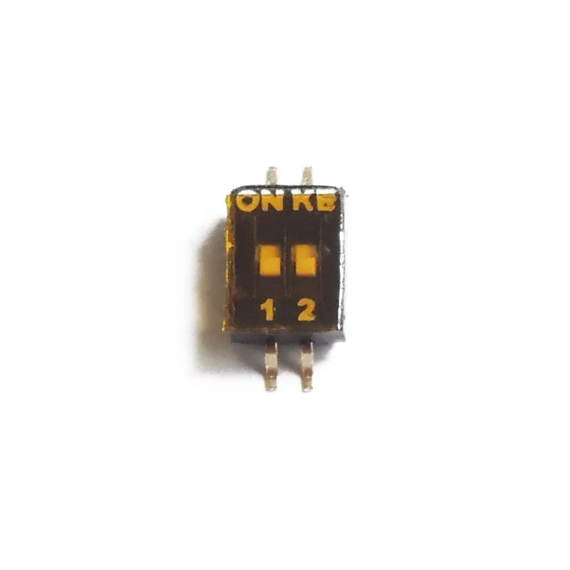 New SMD dialing switch 2PIN 1.27mm pitch coding switch black 1.27-2P IC type patch thin dial the code
New SMD dialing switch 2PIN 1.27mm pitch coding switch black 1.27-2P IC type patch thin dial the code