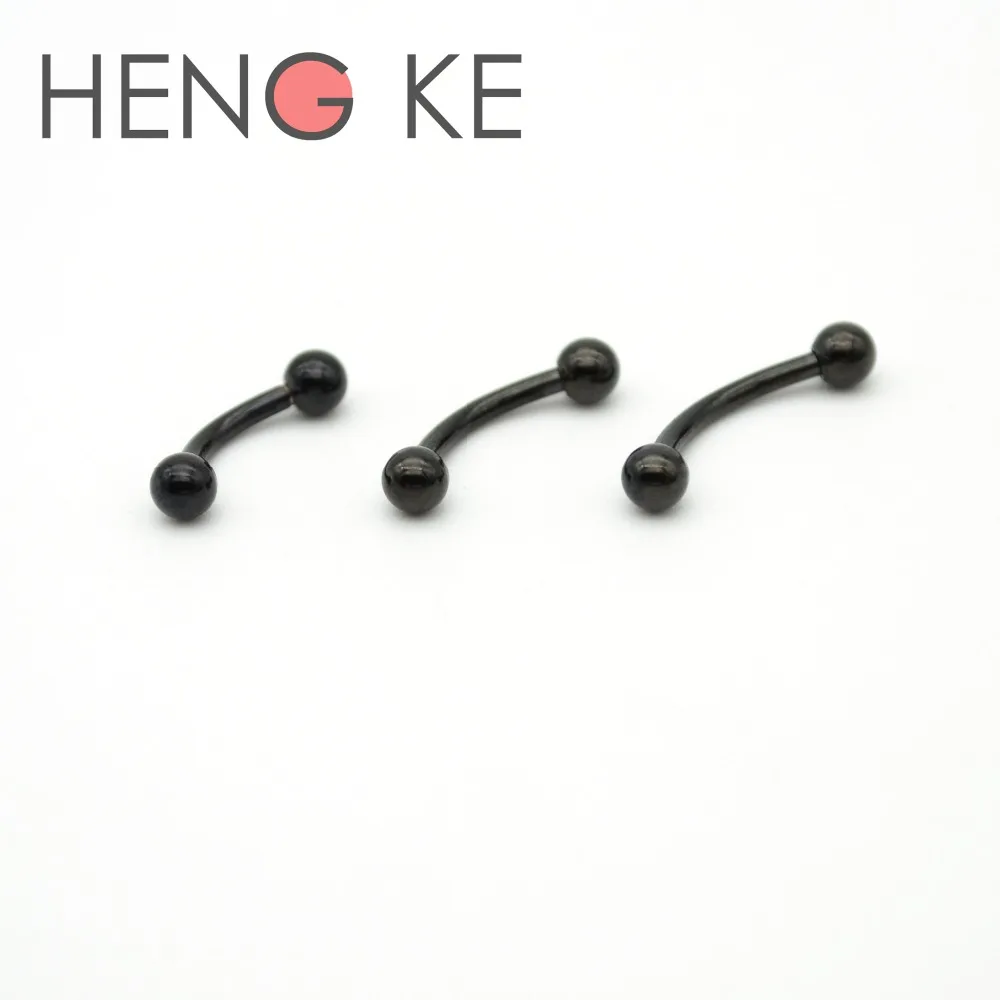 Titanium Anodized Eyebrow Ring Lip Hoop Tragus Eyebrow Labret Ring STEEL CURVE BAR PIERCING JEWELRY 2.5mm Ball Black
Titanium Anodized Eyebrow Ring Lip Hoop Tragus Eyebrow Labret Ring STEEL CURVE BAR PIERCING JEWELRY 2.5mm Ball Black