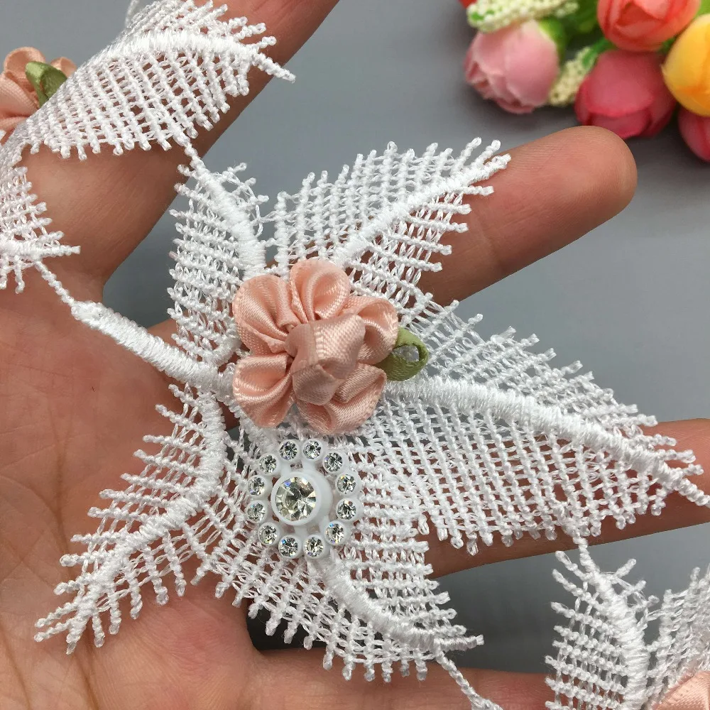 10Pcs Soluble Leaf Pearl Flower Diamond Embroidered Lace Trim Ribbon Fabric Sewing Supplies Craft DIY Handmade Wedding Materials
10Pcs Soluble Leaf Pearl Flower Diamond Embroidered Lace Trim Ribbon Fabric Sewing Supplies Craft DIY Handmade Wedding Materials