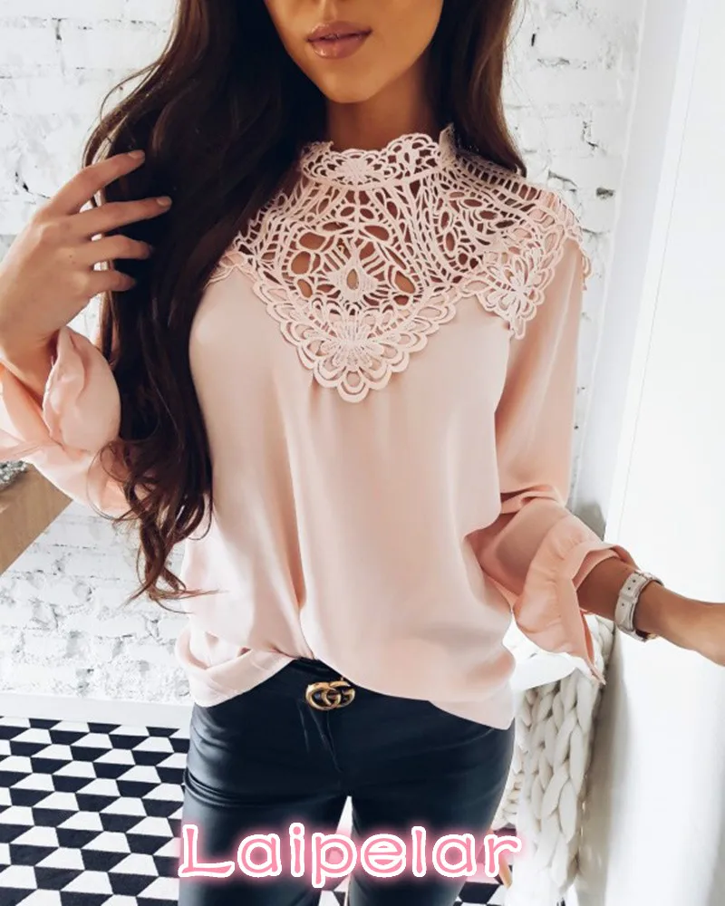 New Arrival Summer Womens Tops and Blouses Casual Lace Patchwork Tops Long Sleeve Chiffon Shirts plus size
New Arrival Summer Womens Tops and Blouses Casual Lace Patchwork Tops Long Sleeve Chiffon Shirts plus size