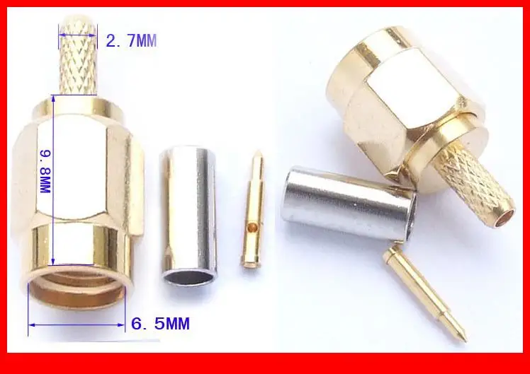 100 шт. 3 комплекта SMA Штекерный коаксиальный разъем для кабеля RG174 RG178 RG316
100 шт. 3 комплекта SMA Штекерный коаксиальный разъем для кабеля RG174 RG178 RG316