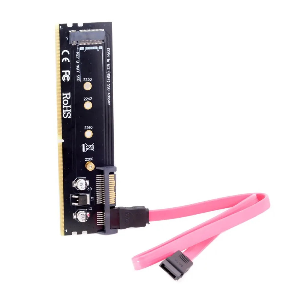 M2 M.2 NGFF B-key / B/M-key SSD to SATA 22pin Hard Disk Adapter PCBA with DDR4 Connector Holder
M2 M.2 NGFF B-key / B/M-key SSD to SATA 22pin Hard Disk Adapter PCBA with DDR4 Connector Holder