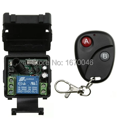 DC 12V 10A 1CH Wireless RF Remote Control Switch 1Transmitter+1 Receiver For Access/door System /lamp/ window/Garage Doors
DC 12V 10A 1CH Wireless RF Remote Control Switch 1Transmitter+1 Receiver For Access/door System /lamp/ window/Garage Doors
