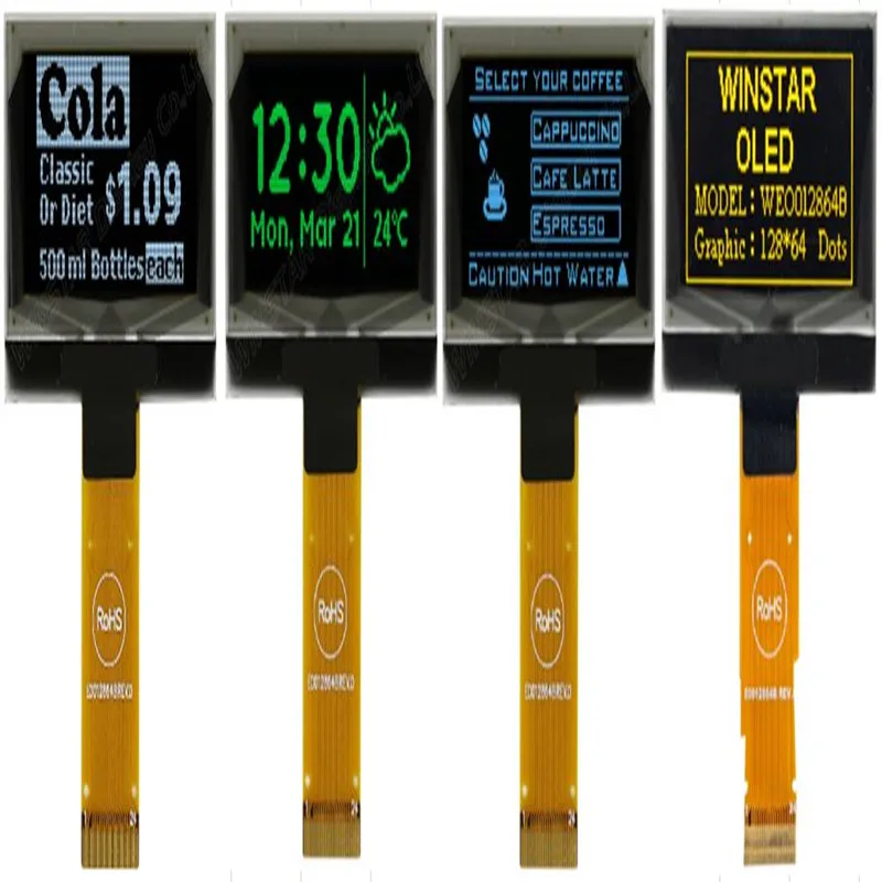 WEO012864B Winstar type is a 1.54 inch SPI OLED 128x64 Display module standard emitting yellow colors new and original
WEO012864B Winstar type is a 1.54 inch SPI OLED 128x64 Display module standard emitting yellow colors new and original