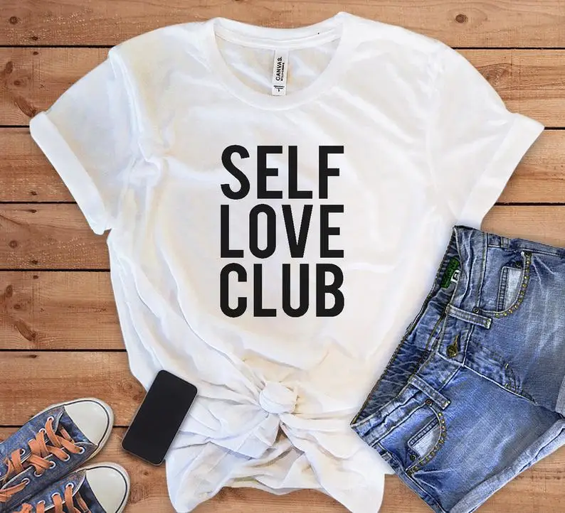 Skuggnas New Arrival Self Love Club T-shirt Women shirt Women's clothing Short Sleeve Fashion Tumblr t shirts drop ship
Skuggnas New Arrival Self Love Club T-shirt Women shirt Women's clothing Short Sleeve Fashion Tumblr t shirts drop ship