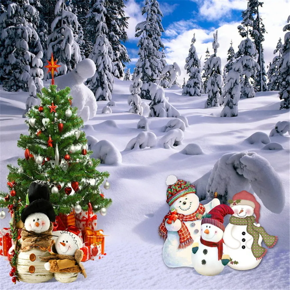 Outdoor Winter Scenic Photography Backdrops Vinyl Thick Snow Covered Pine Trees Christmas Tree Snowman Children Photo Background
Outdoor Winter Scenic Photography Backdrops Vinyl Thick Snow Covered Pine Trees Christmas Tree Snowman Children Photo Background