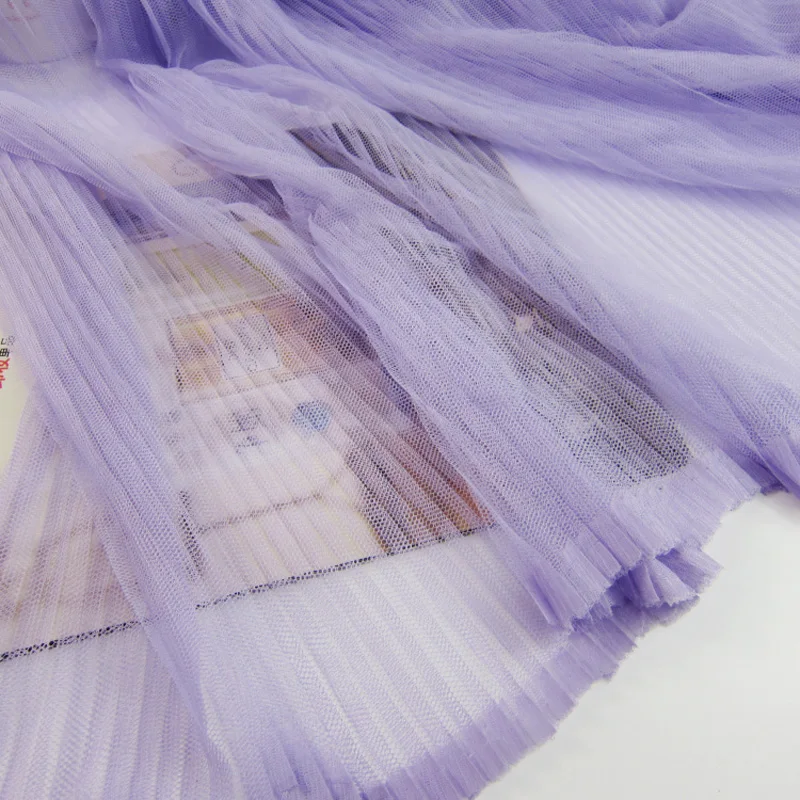 10 Meters 150CM Wide Violet Pleated Mesh Tulle Ruffle Fabric Wedding Dress Clothes Materials
10 Meters 150CM Wide Violet Pleated Mesh Tulle Ruffle Fabric Wedding Dress Clothes Materials
