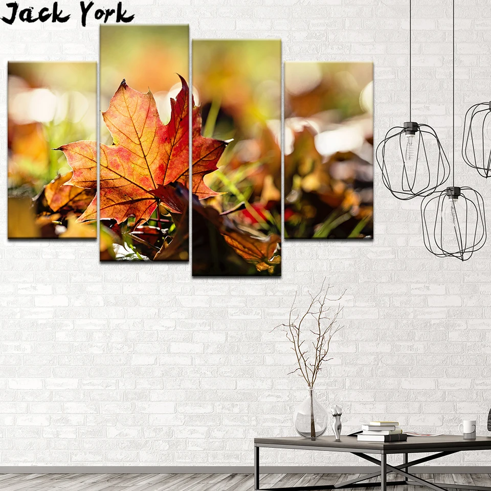 Canvas Painting Autumn leaves 4 Pieces Wall Art Painting Modular Wallpapers Poster Print living room Home Decor free shipping
Canvas Painting Autumn leaves 4 Pieces Wall Art Painting Modular Wallpapers Poster Print living room Home Decor free shipping