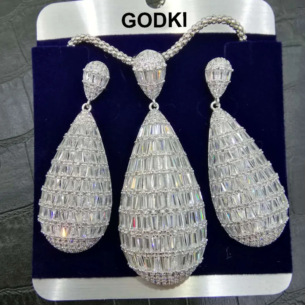 GODKI Luxury Water Drop Cubic Zircon Nigerian Necklace Earring Jewelry Sets For Women Wedding Indian Dubai Bridal Jewelry Sets
GODKI Luxury Water Drop Cubic Zircon Nigerian Necklace Earring Jewelry Sets For Women Wedding Indian Dubai Bridal Jewelry Sets