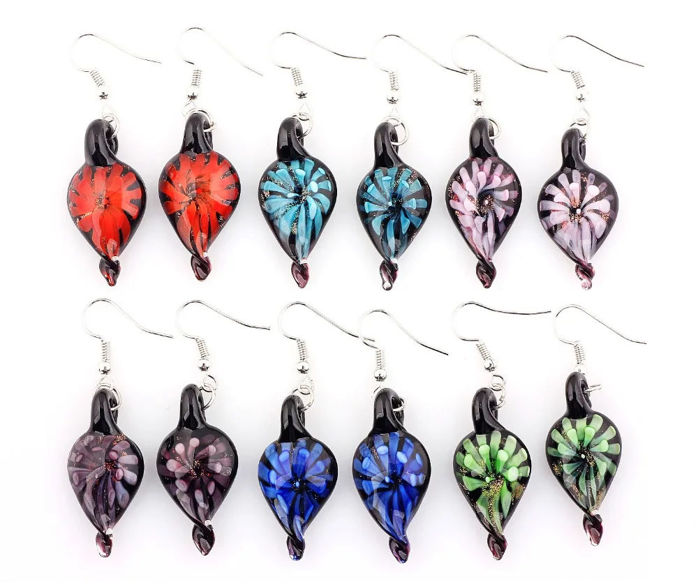 Handmade Murano Lampwork Glass Flower Earrings for Women, Mix Color, Thanksgiving Gift, Wholesale, 2024, 6Pairs
Handmade Murano Lampwork Glass Flower Earrings for Women, Mix Color, Thanksgiving Gift, Wholesale, 2024, 6Pairs