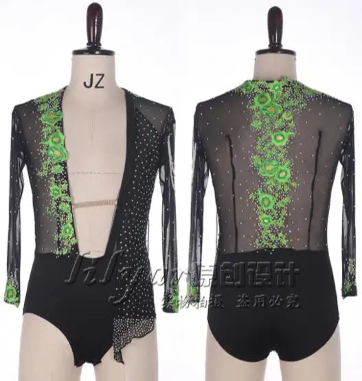 black Men boy ballroom Latin body shirt V neck long sleeve rhinestone flower
black Men boy ballroom Latin body shirt V neck long sleeve rhinestone flower