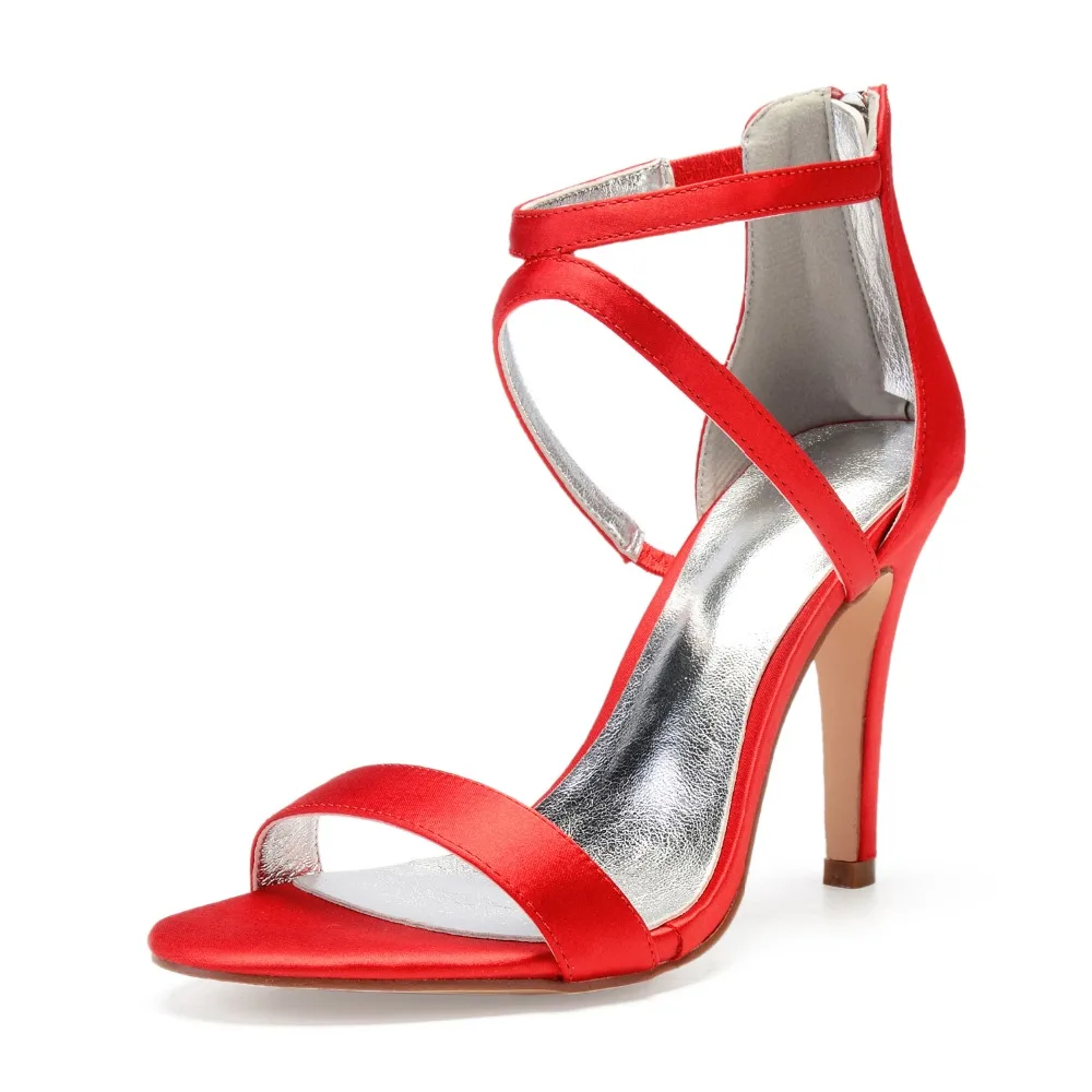 Concise design narrow band lady satin evening dress sandals crossed strap zipper back high heels party prom cocktail summer shoe
Concise design narrow band lady satin evening dress sandals crossed strap zipper back high heels party prom cocktail summer shoe