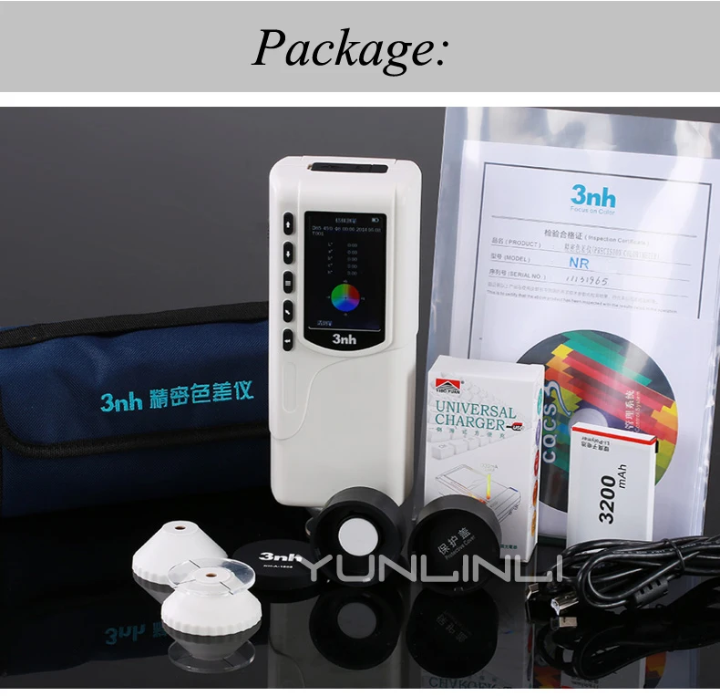 High Precision Color Difference Meter Spectrophotometer Color Difference Tester Colorimeter NR10
High Precision Color Difference Meter Spectrophotometer Color Difference Tester Colorimeter NR10