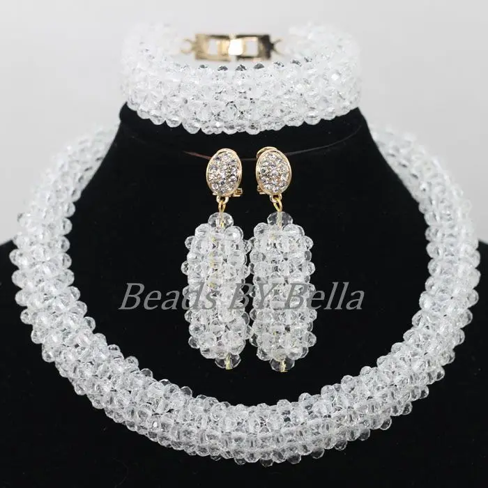 Delicate Christmas Gift Clear White Crystal Beads New African Jewelry Set Nigerian Wedding Beads Necklace Free Shipping ABF775
Delicate Christmas Gift Clear White Crystal Beads New African Jewelry Set Nigerian Wedding Beads Necklace Free Shipping ABF775