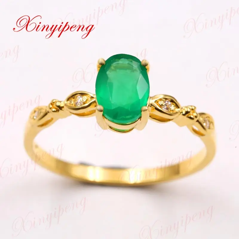 Xin yi peng 18 k yellow gold inlaid natural sapphire ring women ring Joker fashion
Xin yi peng 18 k yellow gold inlaid natural sapphire ring women ring Joker fashion
