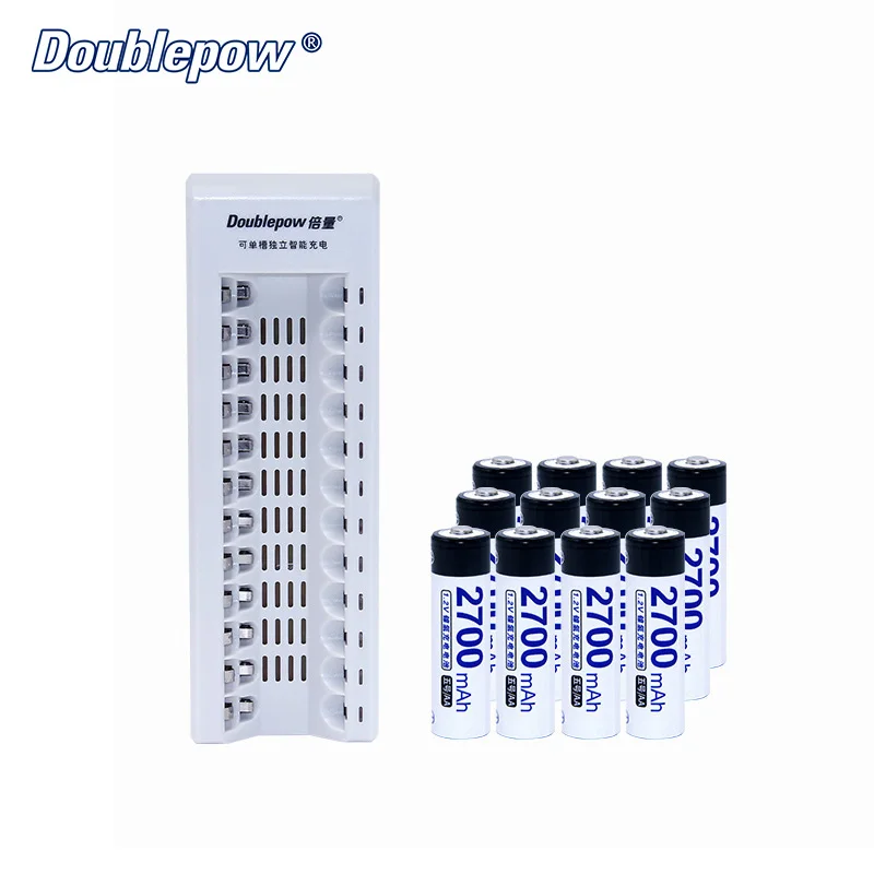 12 Slots Doublepow DP-K12 Automatic Intelligent Rapid Charger + 1.2V AA2700mA & AA2200mAh rechargeable batterie in Full Capacity
12 Slots Doublepow DP-K12 Automatic Intelligent Rapid Charger + 1.2V AA2700mA & AA2200mAh rechargeable batterie in Full Capacity