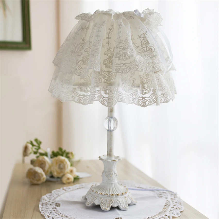 Princess Girl Korean Fabric Lace Table Lamps Warm Children Room Nordic Style Bedroom Bedside Desk Lights Decorative Fixtures
Princess Girl Korean Fabric Lace Table Lamps Warm Children Room Nordic Style Bedroom Bedside Desk Lights Decorative Fixtures